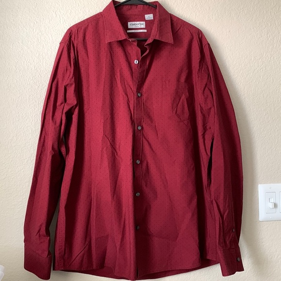 Claiborne Other - Men's Claiborne red long sleeve button down